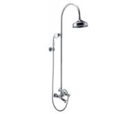 CUTHNA stribro система душевая (двухвентильный смеситель для ванны, верхний и ручной душ), хром T-10280 stribro IMPRESE