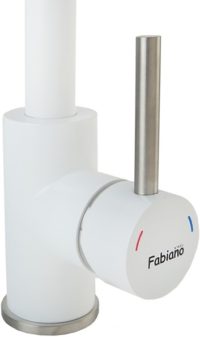 Смеситель кухонный Fabiano FKM 41 S/Steel Alpine White белый