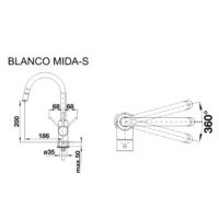 Смеситель кухонный BLANCO MIDA-S 521457