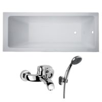 Volle TS-1770458+RBZ014-3 Комплект: LIBRA ванна 170*70*45,8см без ножек + Подарок BARON смеситель для ванны хром 40мм