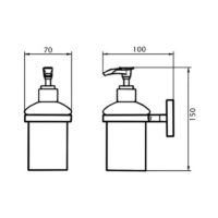Дозатор для жидкого мыла Lidz (CRM)-114.02.02