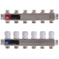 Коллекторный блок с термостат. клапанами EUROPRODUCT EP.S1100-06 1″x6 (EP4993)
