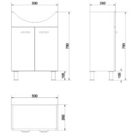 Сет мебельный Cersanit Alpina Libra 60 (S801-042-DSM)