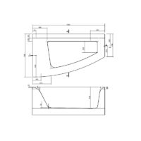 Акриловая ванна Cersanit Virgo max 150×90 правая (S301-130)