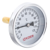 Термометр аксиальный с погружной гильзой KOER KT.671A D=63мм 1/2′» (KR2899)