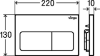Панель смыва Prevista для бачков матовый хром Viega 773724