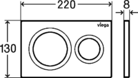 Панель смыва Prevista для бачков матовый хром Viega 773786