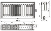 Радиатор стальной панельный KALITE 22 бок 600х1800