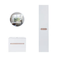 Комплект мебели для ванной Qtap Virgo тумба с раковиной + зеркало + пенал QT044VI42994