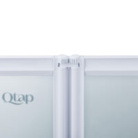 Штора на ванну Qtap Gemini WHI401114RP4 стекло Pear 4 мм, 110×140 см