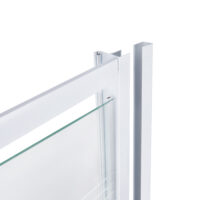 Душевая дверь в нишу Qtap Pisces WHI2012-13.CP5 120-130×185 см, стекло Pattern 5 мм