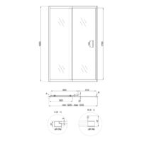 Душевая дверь в нишу Qtap Taurus CRM2012-13.C6 120-130×185 см, стекло Clear 6 мм, покрытие CalcLess