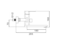 F32805 (H805) Смеситель для ванны НЕРЖ. короткий гусак гайка (диам)35 FRAP 1/8