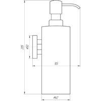 Дозатор жидкого мыла Globus Lux BS8432 черный матовый SUS304