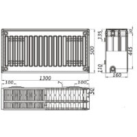 Радиатор стальной панельный KALITE 33 бок 500х1300