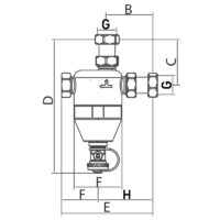 Сепаратор шлама с магнитом для котла Roho R680-075W — 3/4″ (белый) (RO0158)