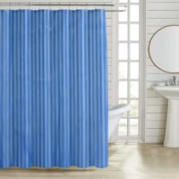 Штора для ванной из полиэстера Zerix SCT-003-180×180 (Цвет синий) (ZX4994)