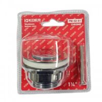 Донный клапан для умывальника Koer PW-02-01 1 1/4′» (кнопка) (Цвет хром) (KR3399)